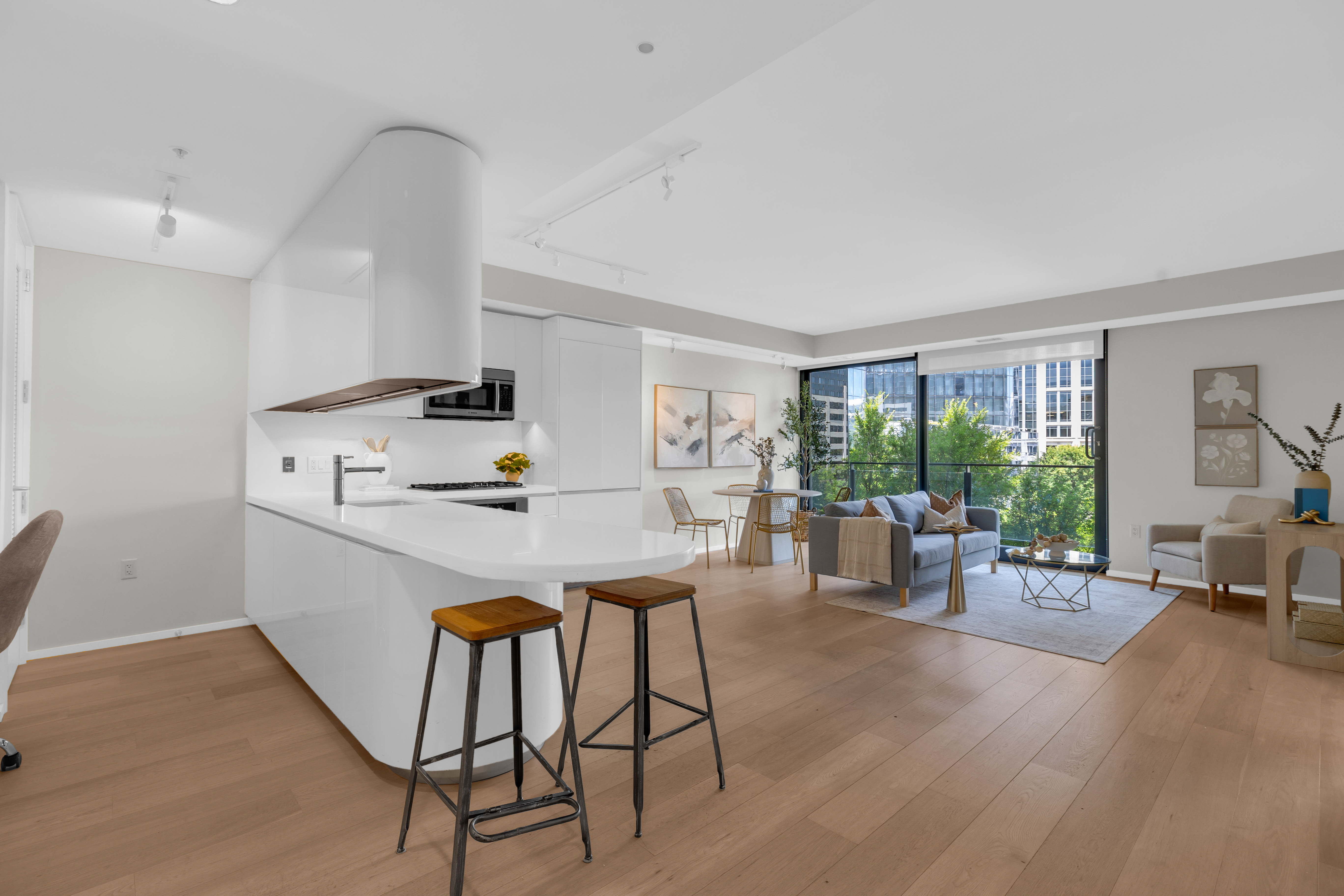 Interior real estate photography of a luxury condo in Washington DC