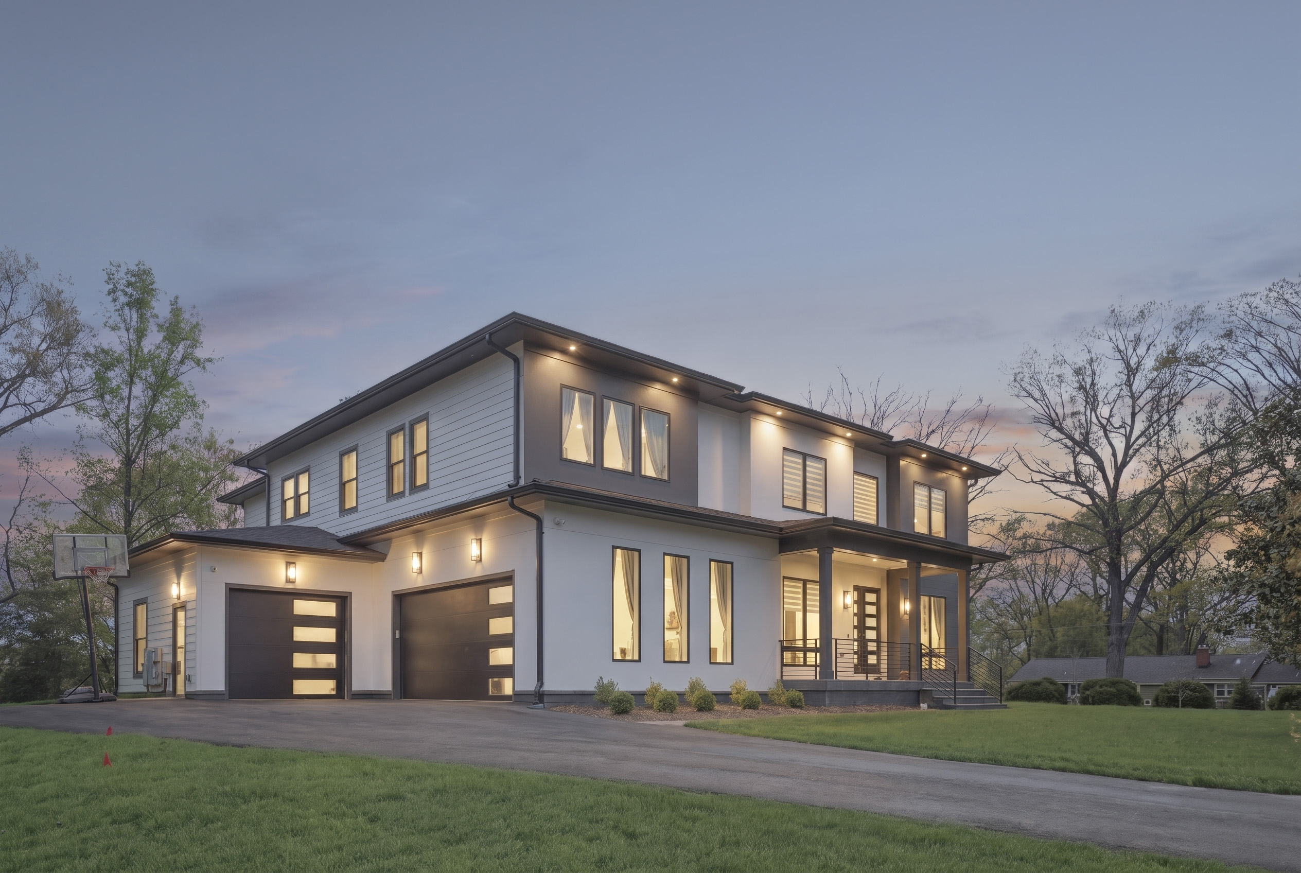 Unedited before photo of a home exterior in Fairfax, Virginia