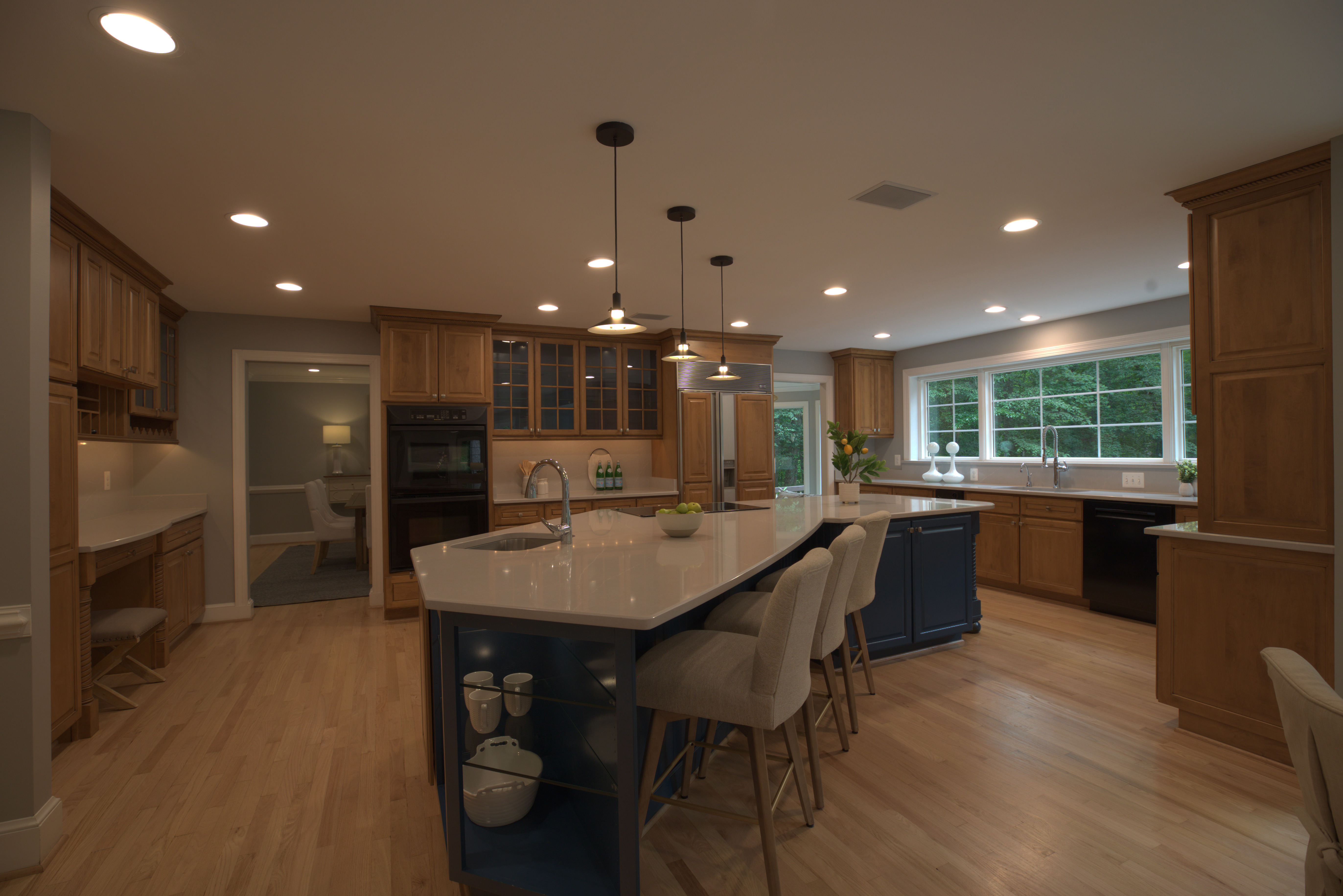 Unedited before photo of a luxury home kitchen in Fairfax Station, Virginia