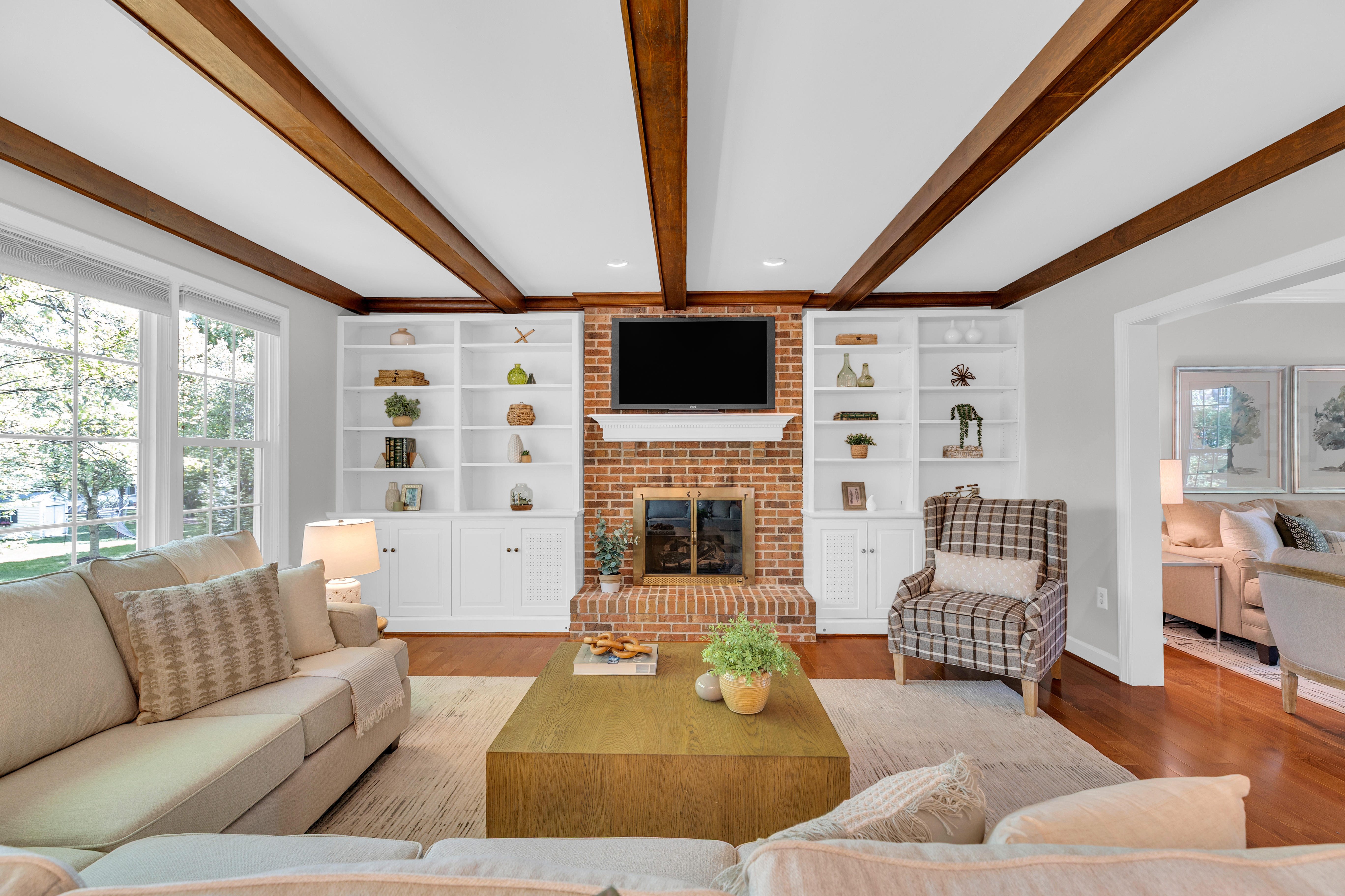 Bright interior real estate photo of a city residence in Washington DC